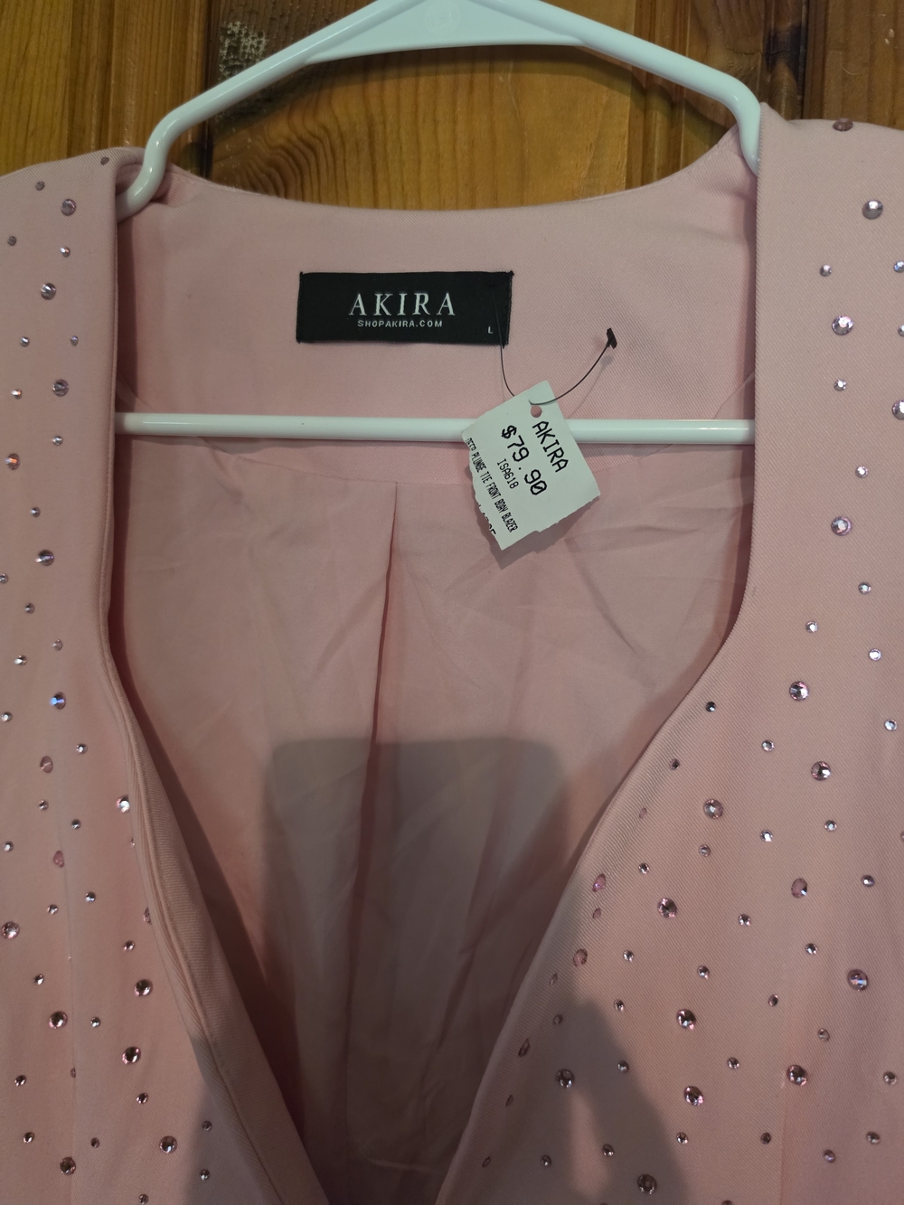 Akira Pink Embellished Tie-Waist Coat - Picture 4 of 16